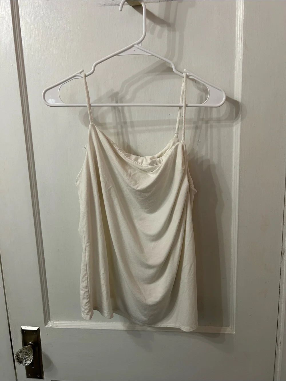 Banana Republic Cream Satin-Look Cowl Neck Camisole